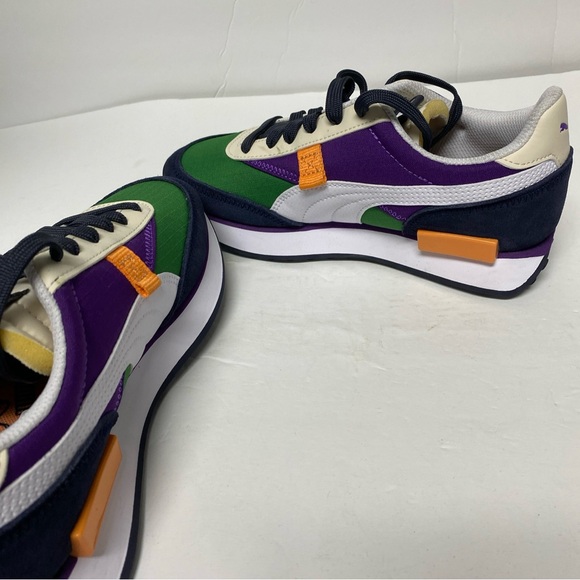 Puma Sneakers Multicolored Suede Leather Fabric Size 4 - Picture 4 of 7